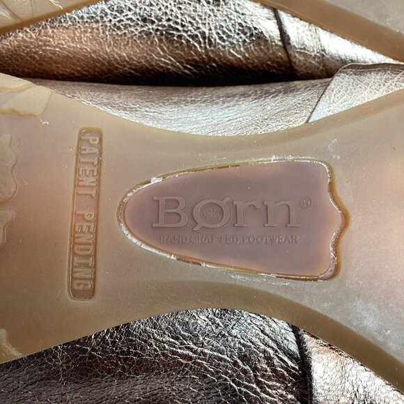 Born Handcrafted Womens 8M Copper Leather Flats - Picture 9 of 13